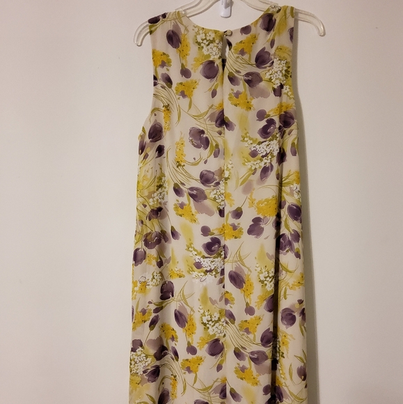 MSK Green/Purple Multi-Colored Sleeveless Floral Maxi Dress Size 16W - Picture 6 of 10